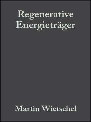 cover image of Regenerative Energieträger